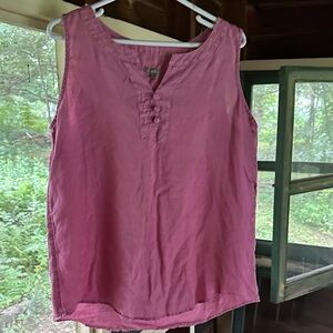 J. Jill Pink Linen Tunic Tank Top M